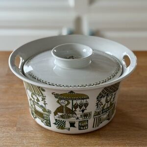 Figgjo Flint Norway “Market” Lidded Casserole Dish | 1960s MCM | HTF